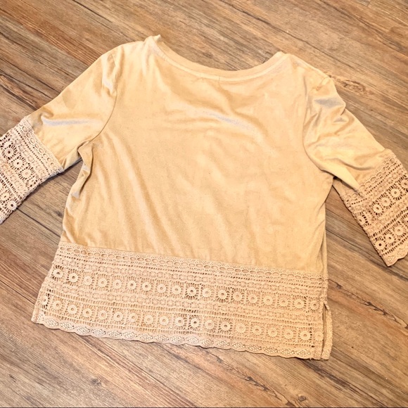 Suede Top with Crochet Detailing - Picture 5 of 5